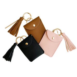 Mini Wallet Key Chain with Tassel