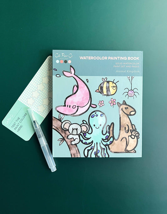 Animal Kingdom - Watercolor Book and Paint Set
