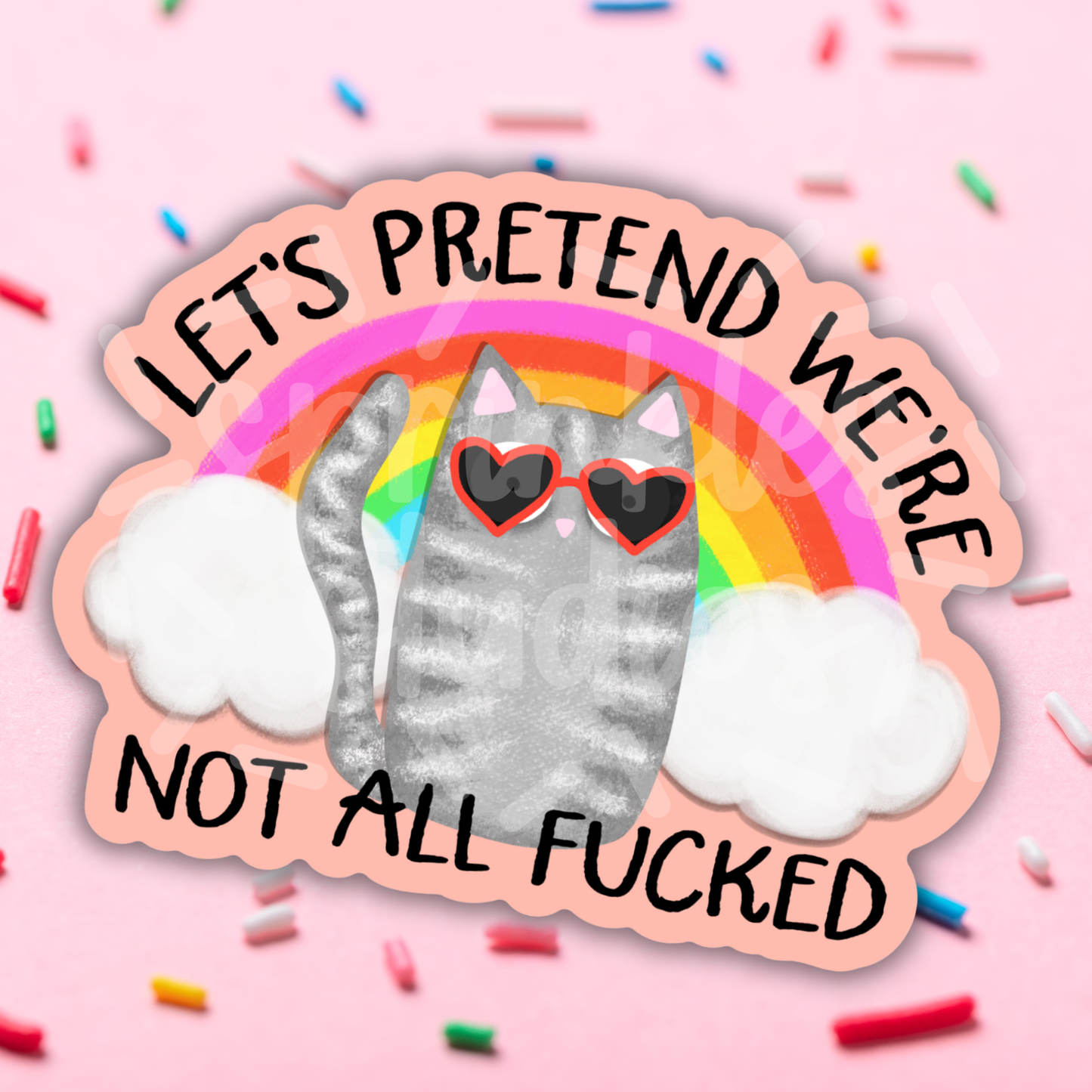 Not All Fcked Vinyl Sticker