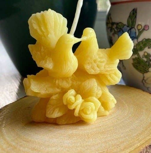 Love Birds Beeswax Candle