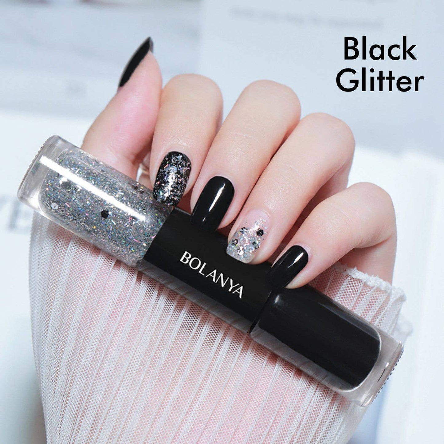 Double Nail Glitter Polish