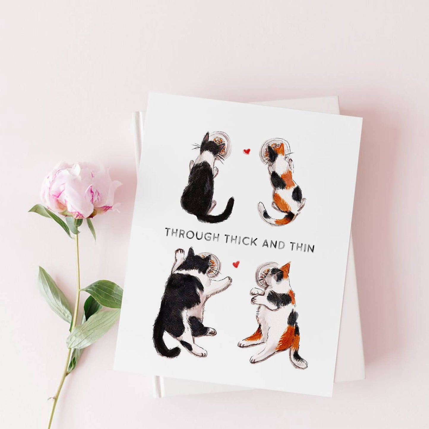 Thick And Thin Greeting Card