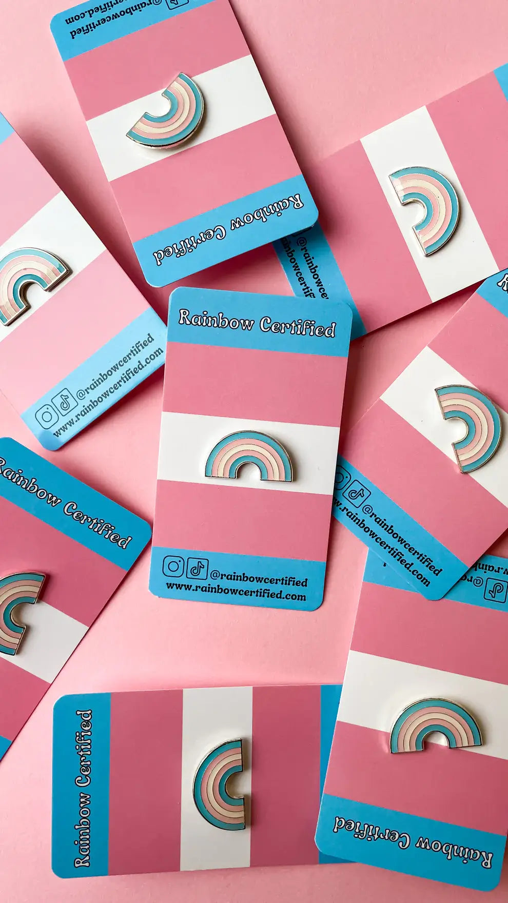Transgender Rainbow Enamel Pin