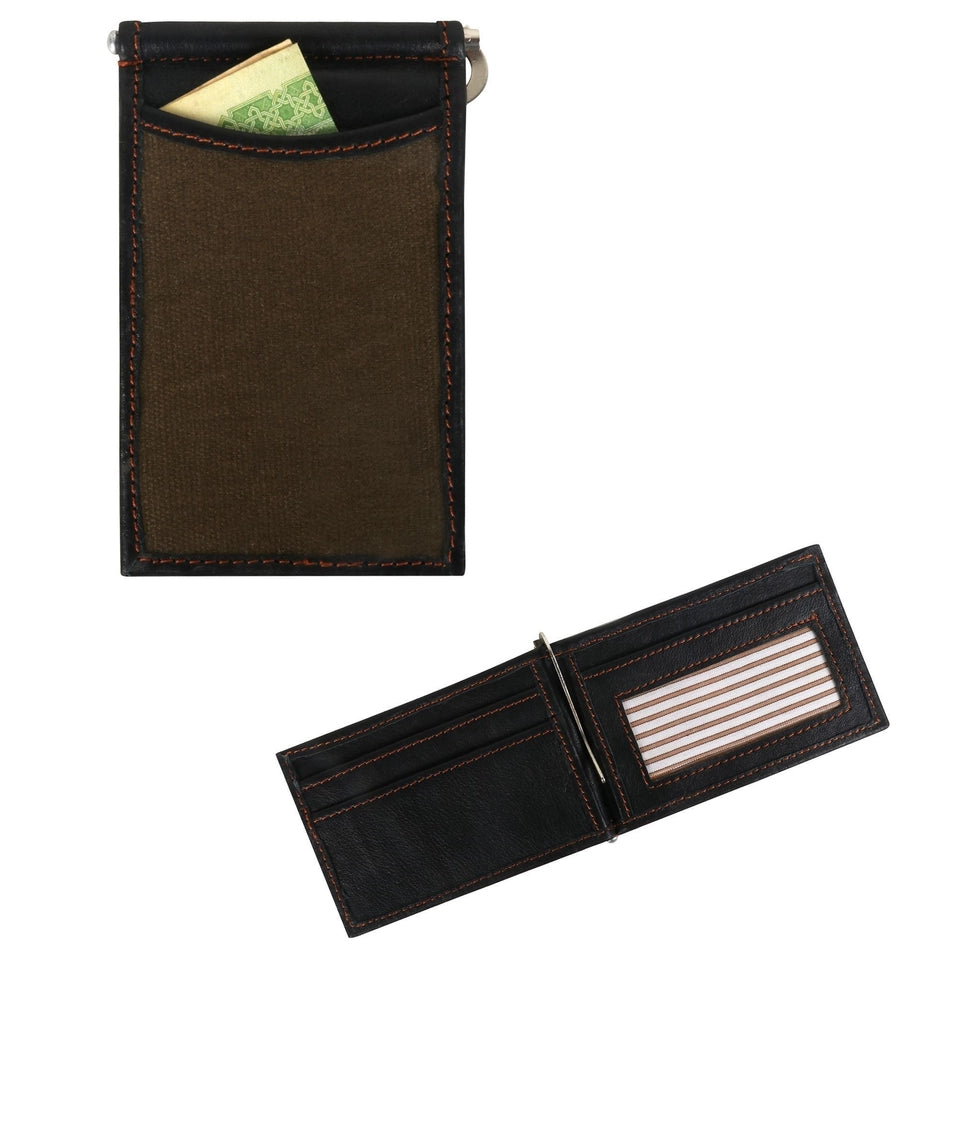 Black, Brown, and Green Money Clip