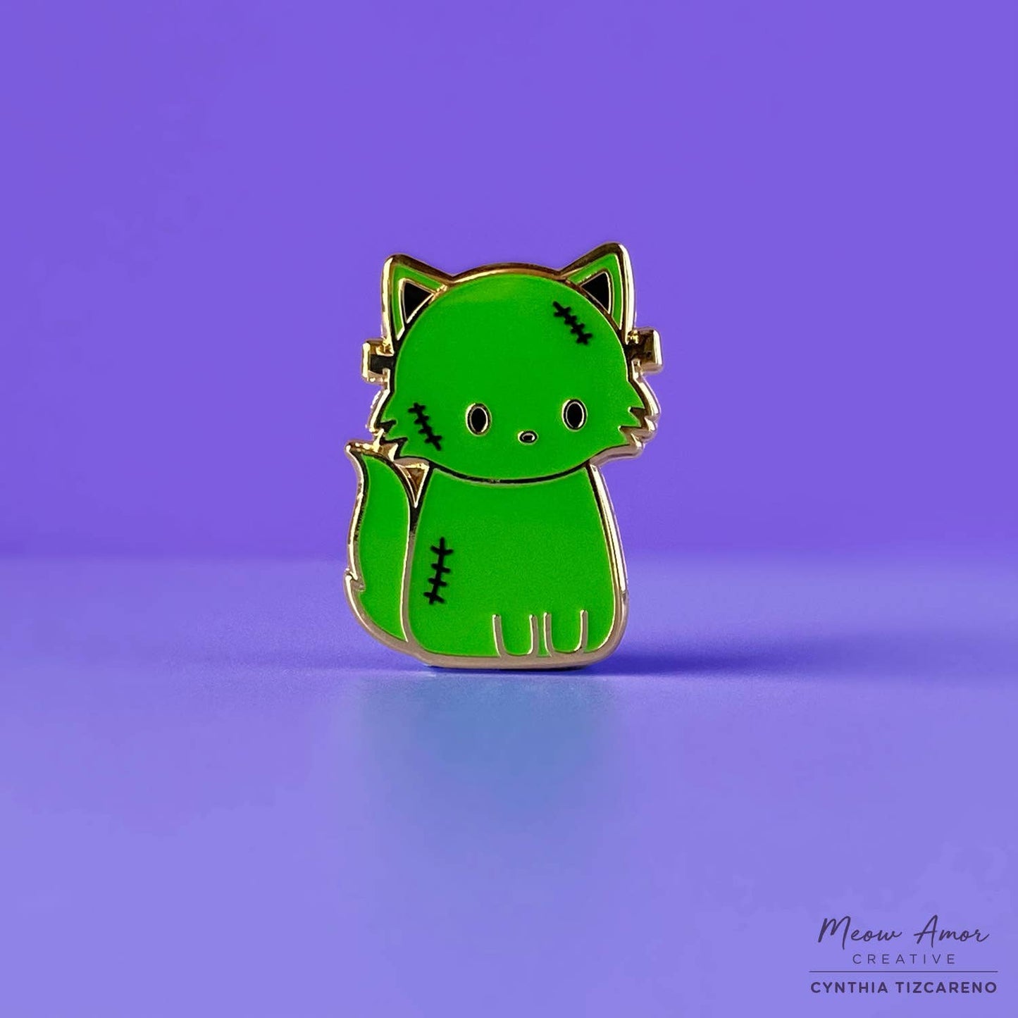 Frankenstein Kitty Enamel Pin
