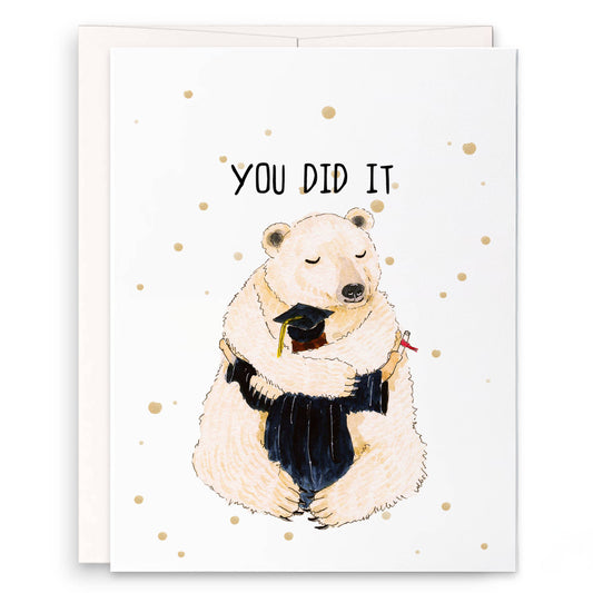 Polar Bear Grad - Graduation Card