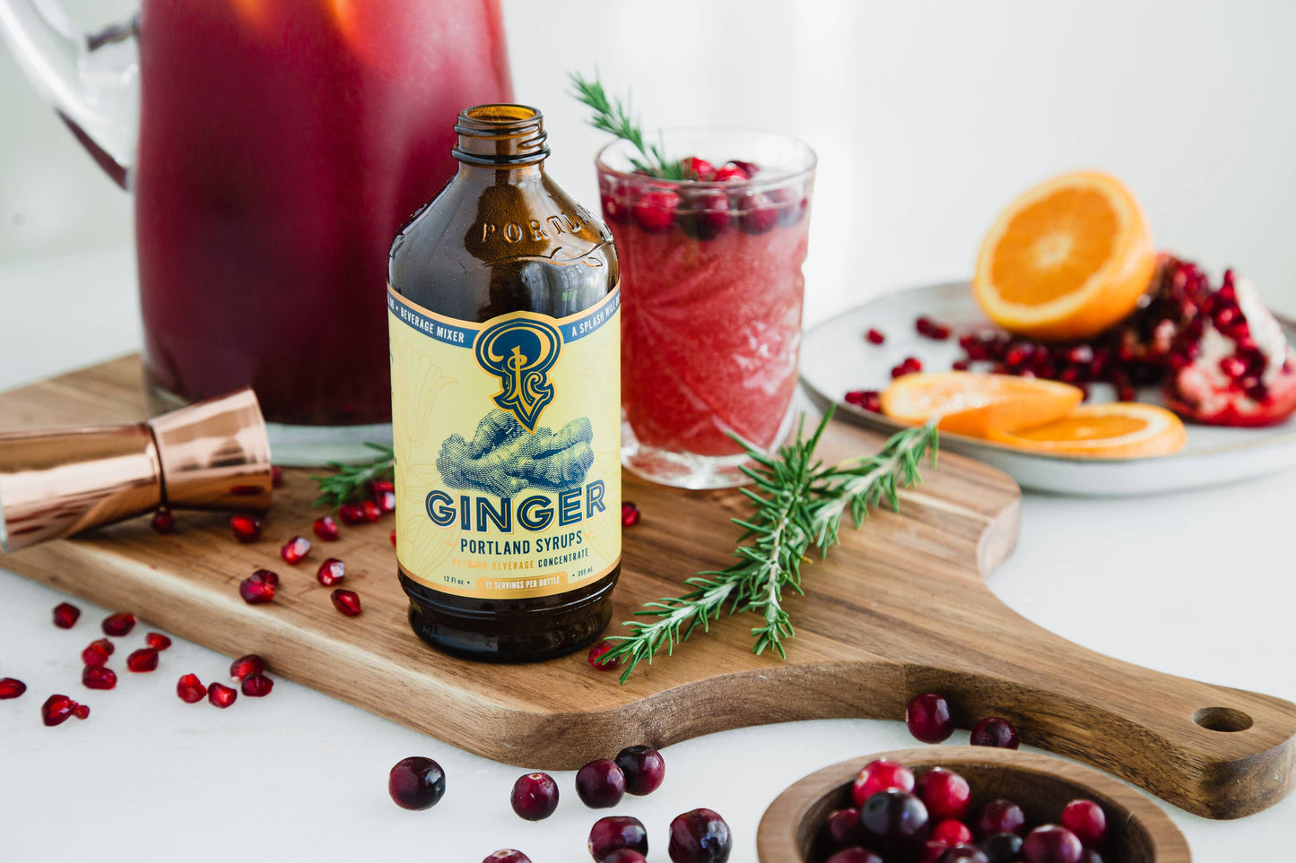 Ginger Syrup 12oz  - cocktail / mocktail beverage mixer