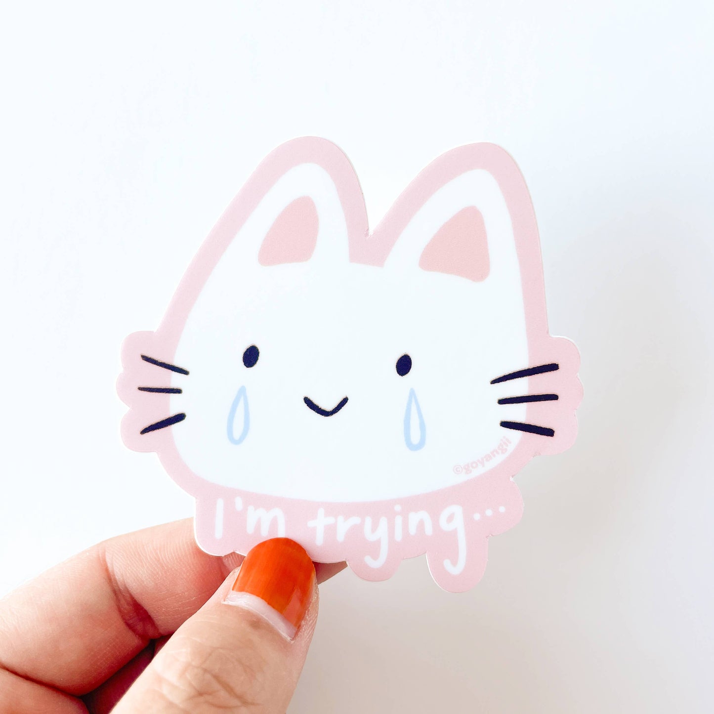 I'm Trying Cat Sticker