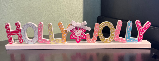 Colorful Christmas Tabletop Signs