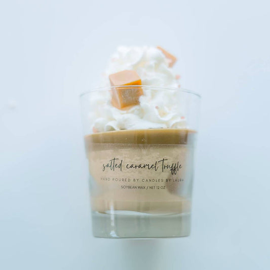 Salted Caramel Truffle Dessert Candle Soy Tumbler