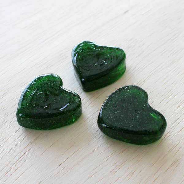 Recycled Glass Hearts