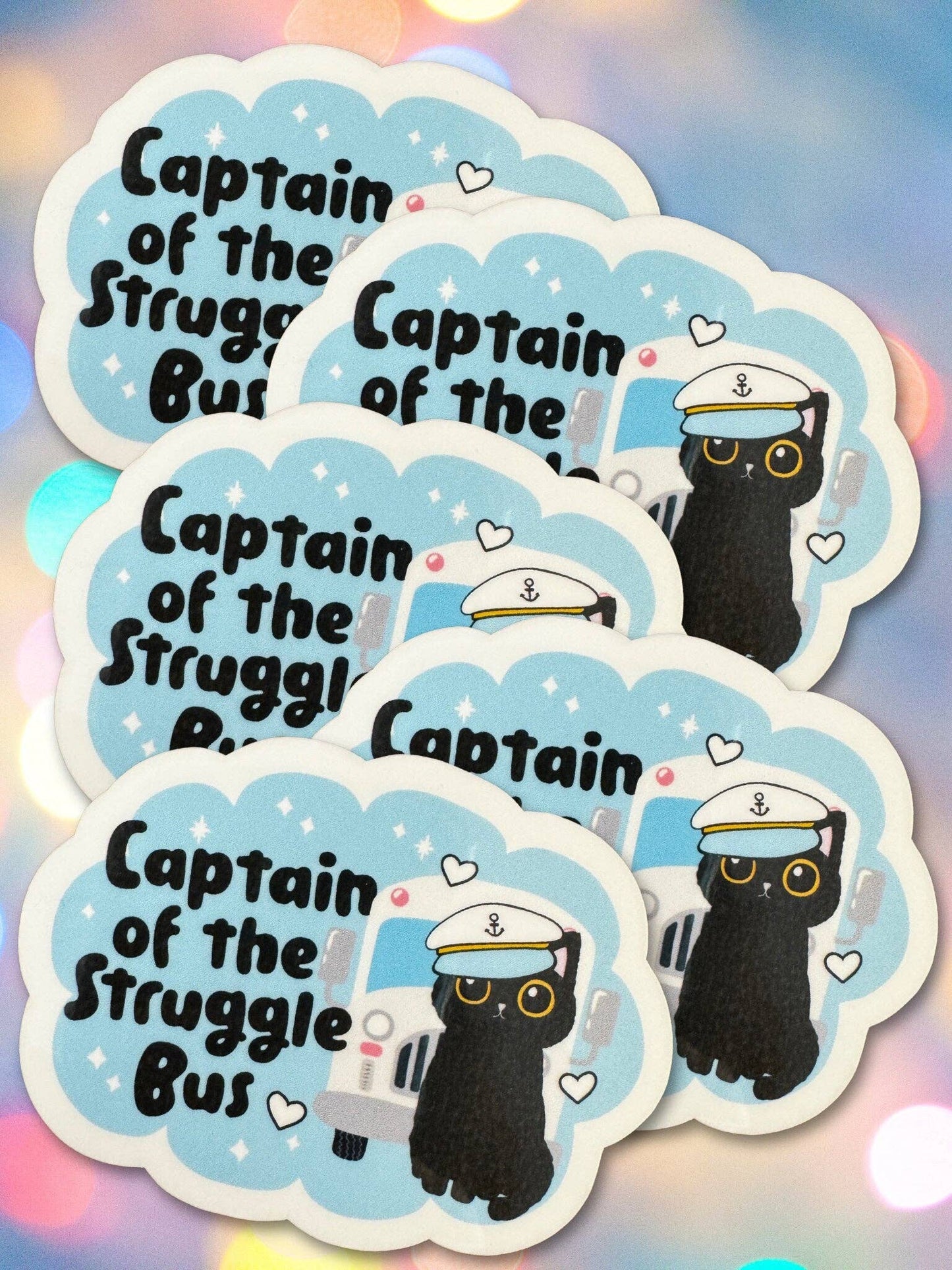 Captain Of The Struggle Bus Vinyl Sticker