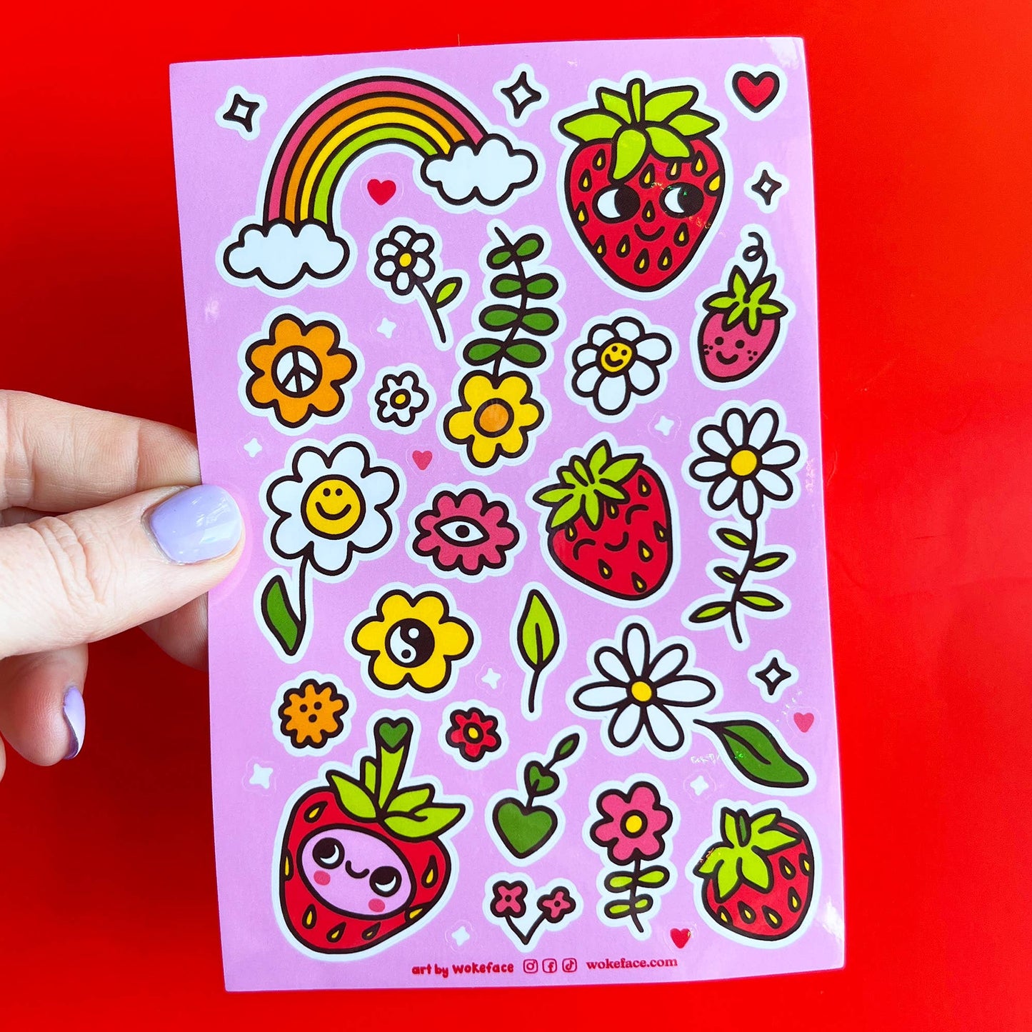 Sticker Sheet - Strawbebby Cute Strawberry Berry