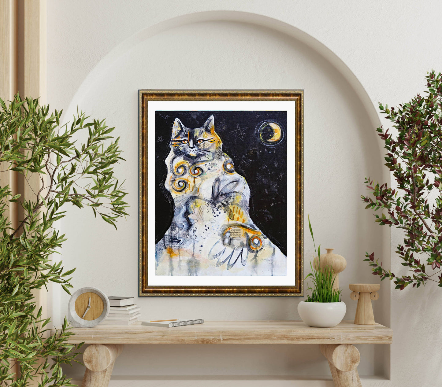 Art print "Night Mountain Cat"