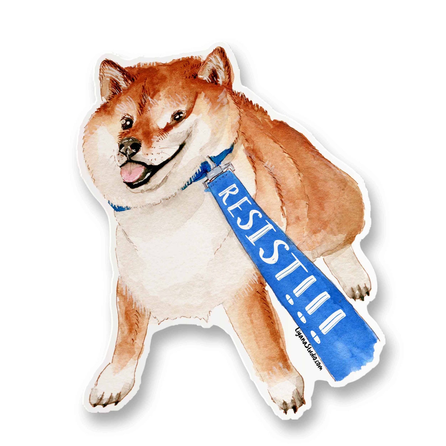 Shiba Inu Dog Resist Sticker