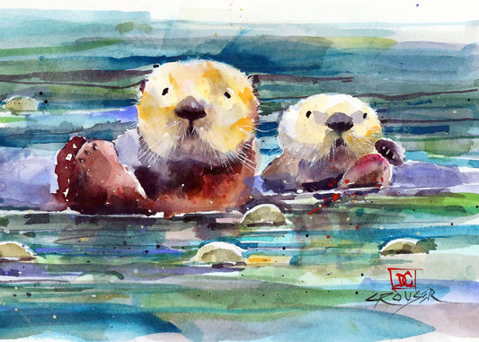 Otter Pair 5x7" Greeting Card