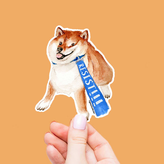 Shiba Inu Dog Resist Sticker