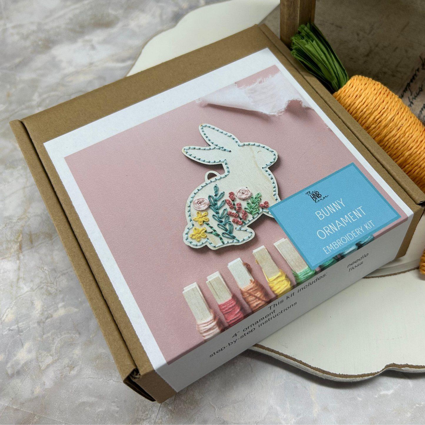 Spring Bunny - DIY Wood Embroidery Kit