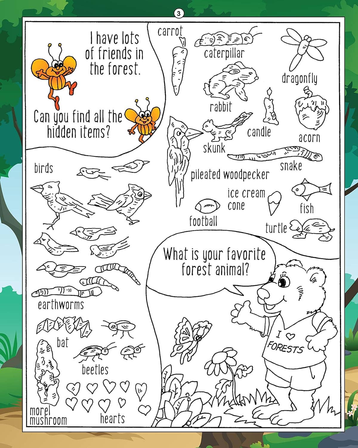 Hidden Picture Puzzles - In the Forest - Seek & Find Puzzles