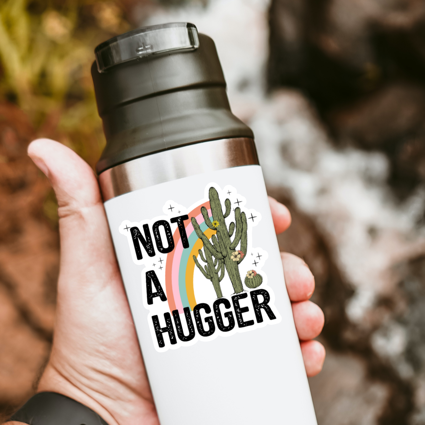 Not a Hugger Sticker