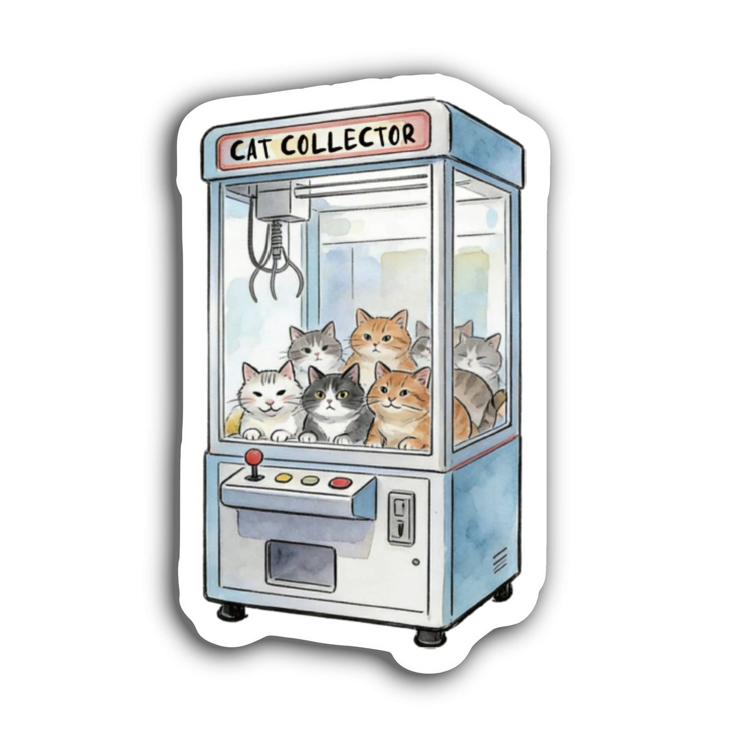 Cat Collector Claw Machine Sticker