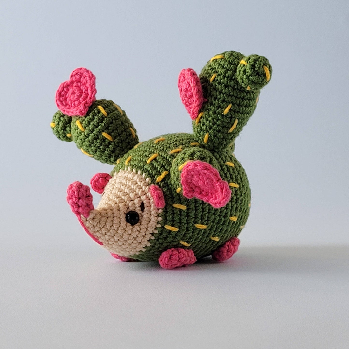 Cute Crochet Hedgehog Cactus With Heart For Valentine's Day