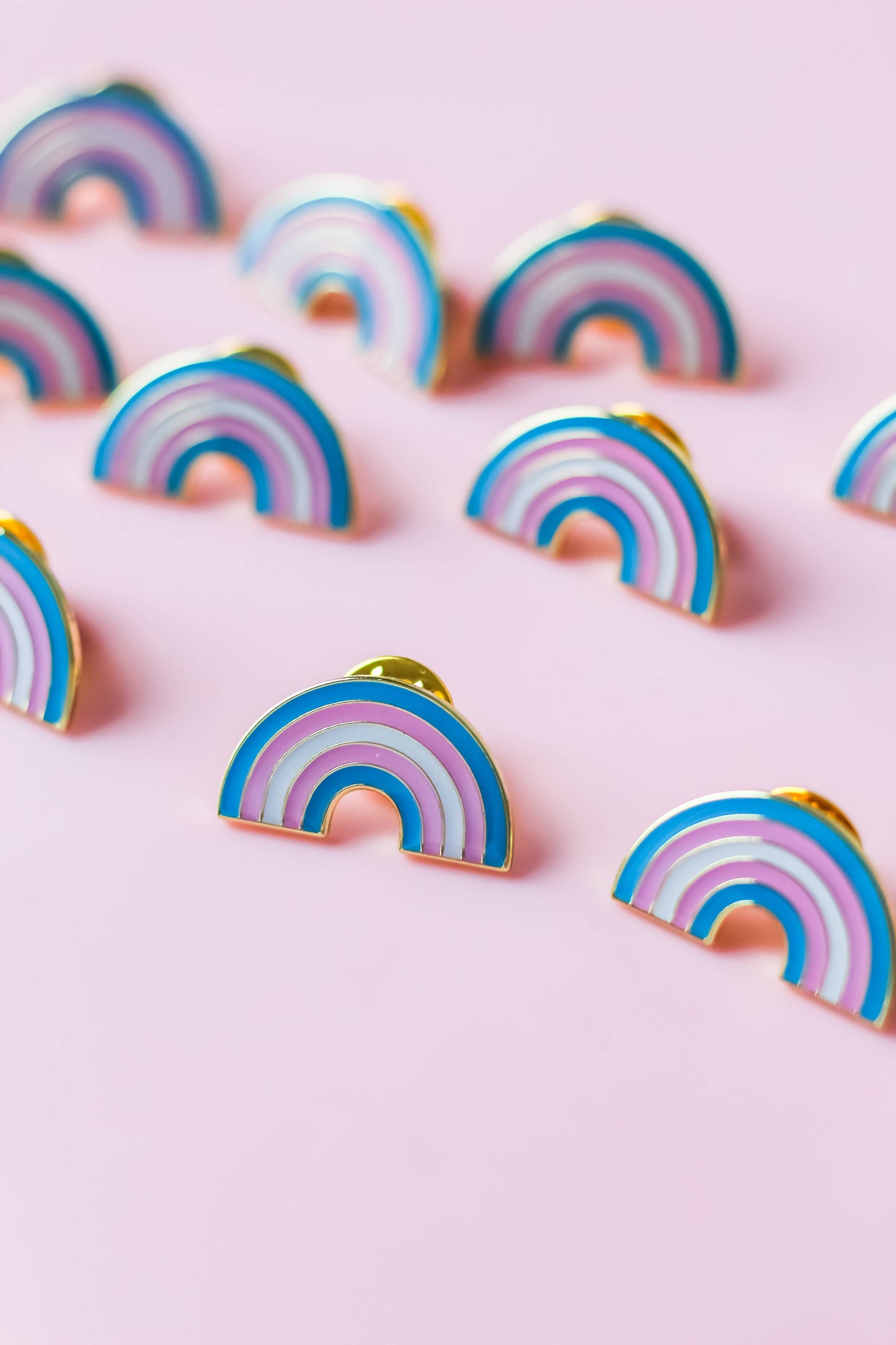 Transgender Rainbow Enamel Pin