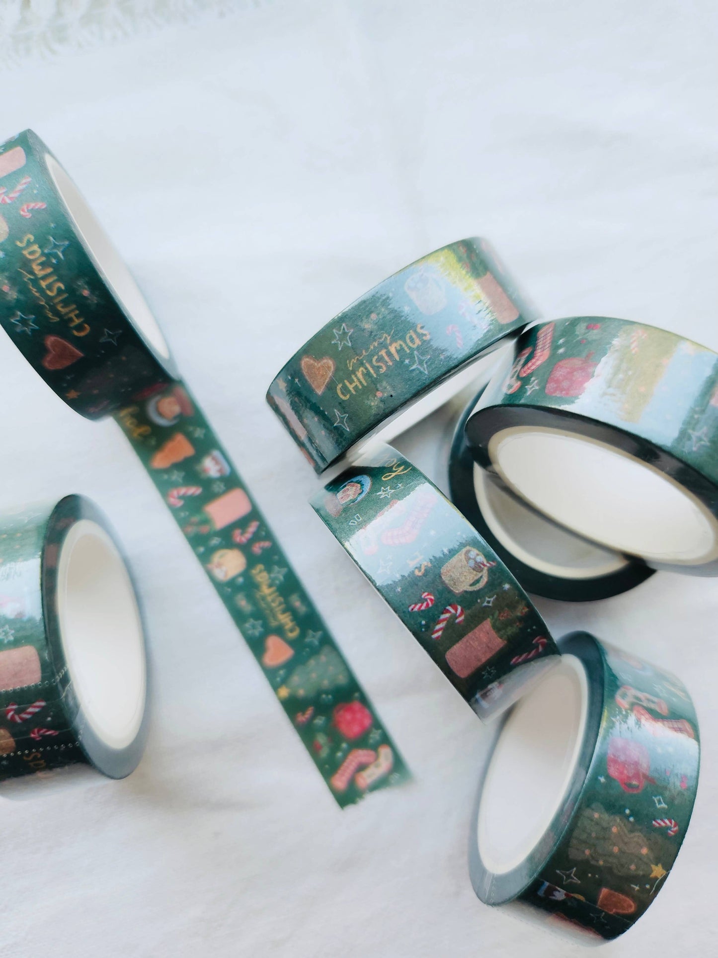 Merry Christmas Washi Tape For Gift Wrapping and Art Crafts