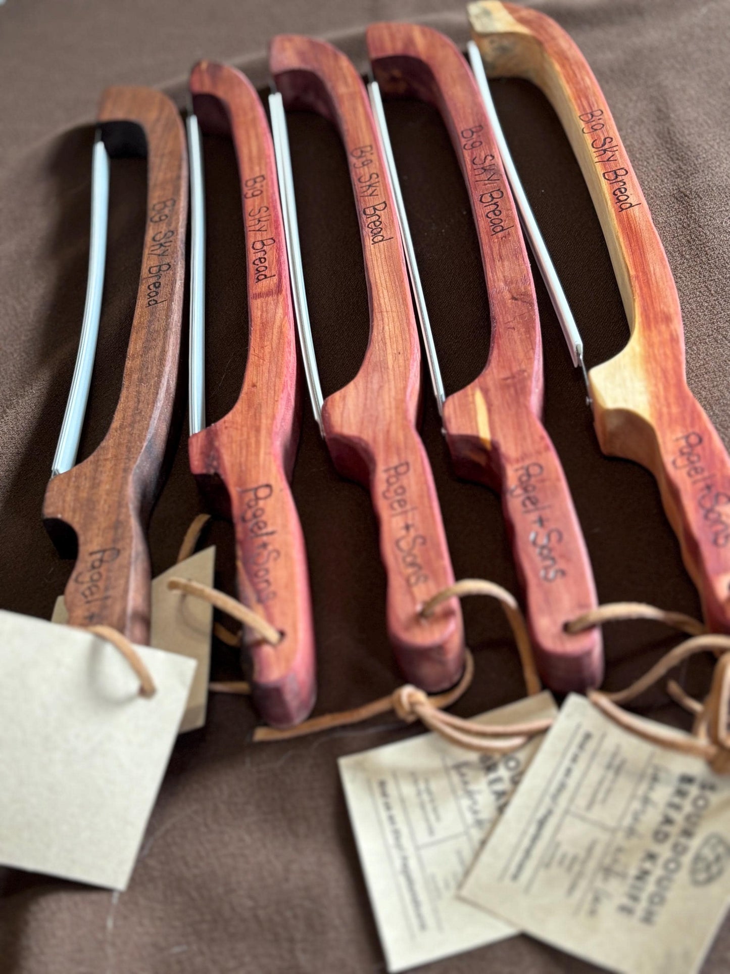 Handmade Sourdough Bread Knife Serrated Wooden Walnut Handle