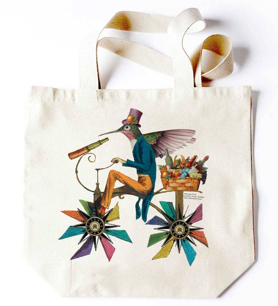 Steampunk Hummingbird Tote
