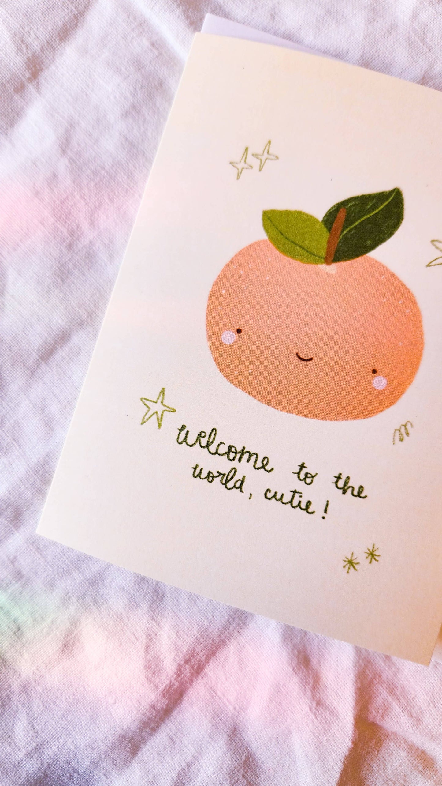 New Baby Greeting Card - Welcome To The World Cutie