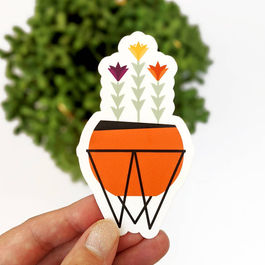 Modern Planter Vinyl Sticker