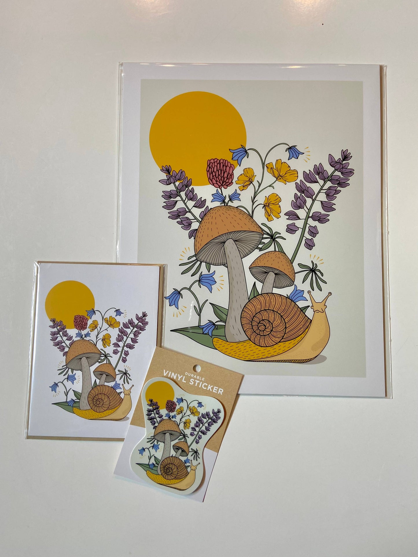 Woodland Creatures: Sweet Snail Art Print