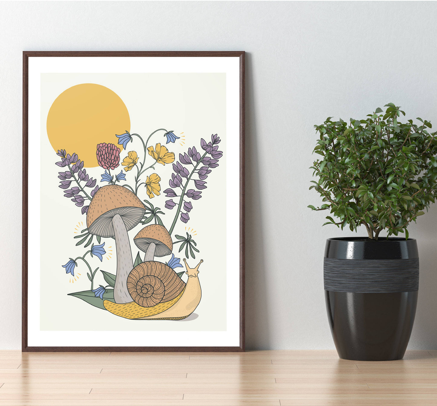 Woodland Creatures: Sweet Snail Art Print