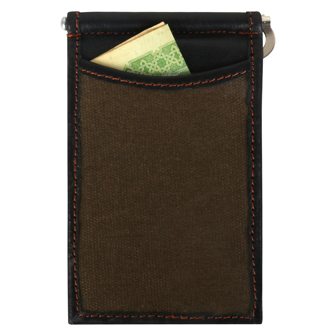 Black, Brown, and Green Money Clip
