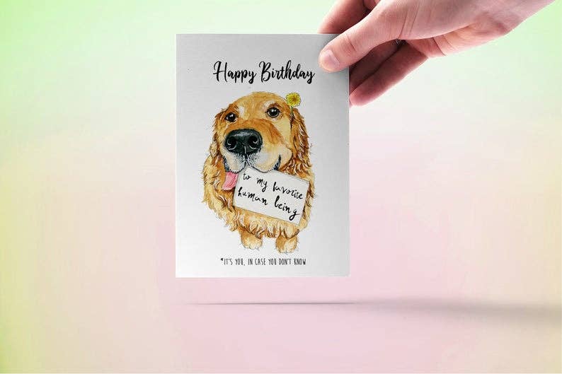 Dog Favorite Person Birthday Card