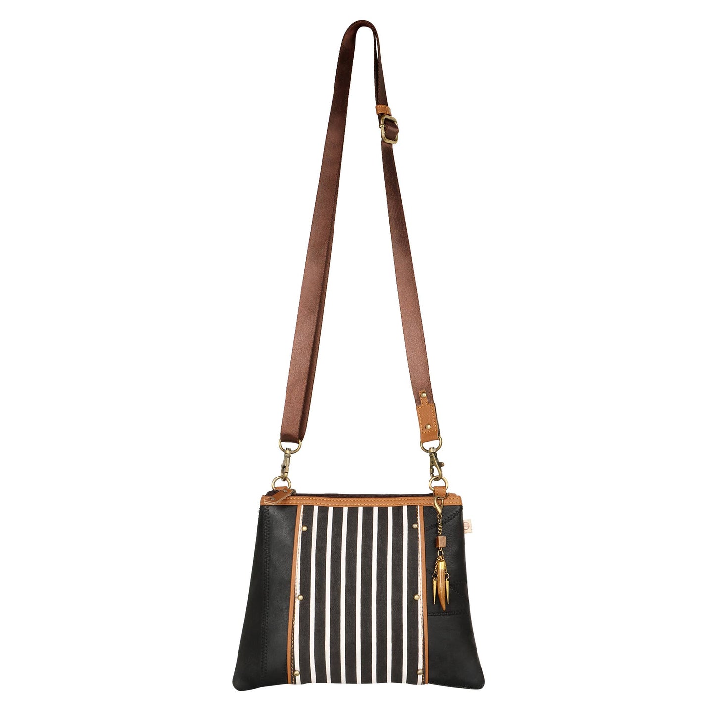 Angled Crossbody Bag - Striped