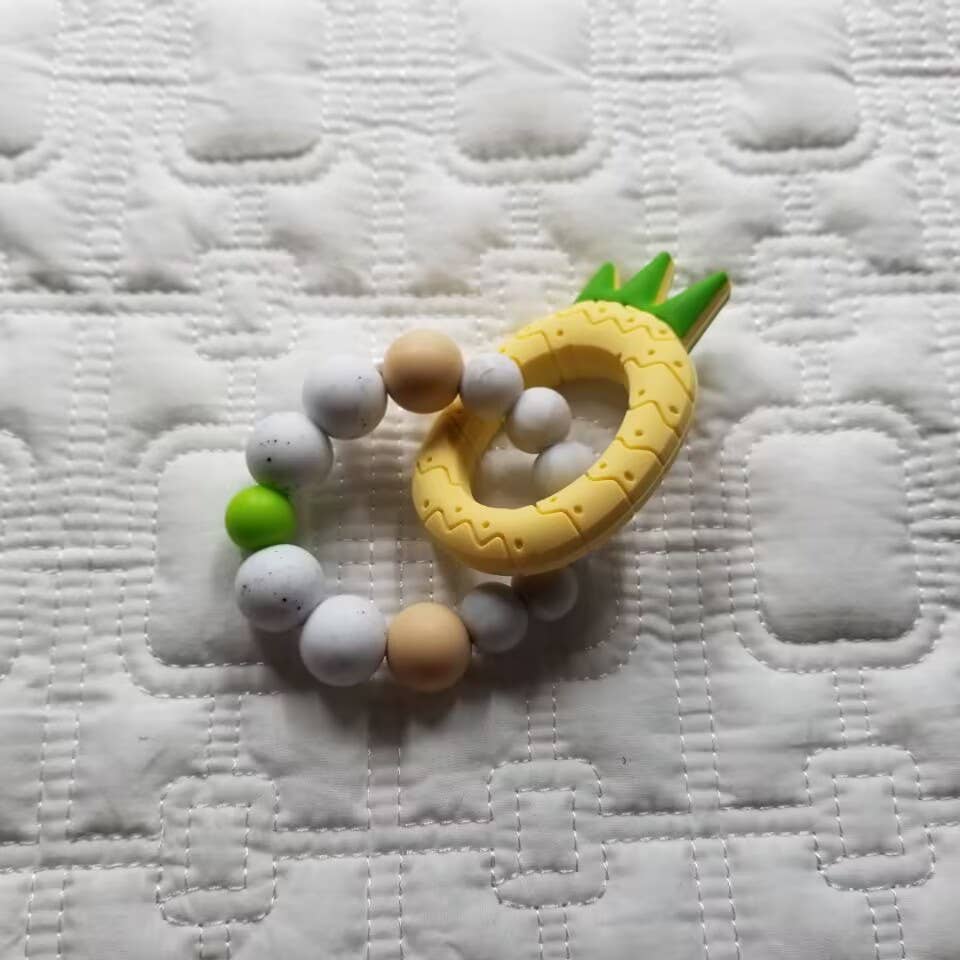 Fruits Teether Baby Molar Teething Ring Rattle