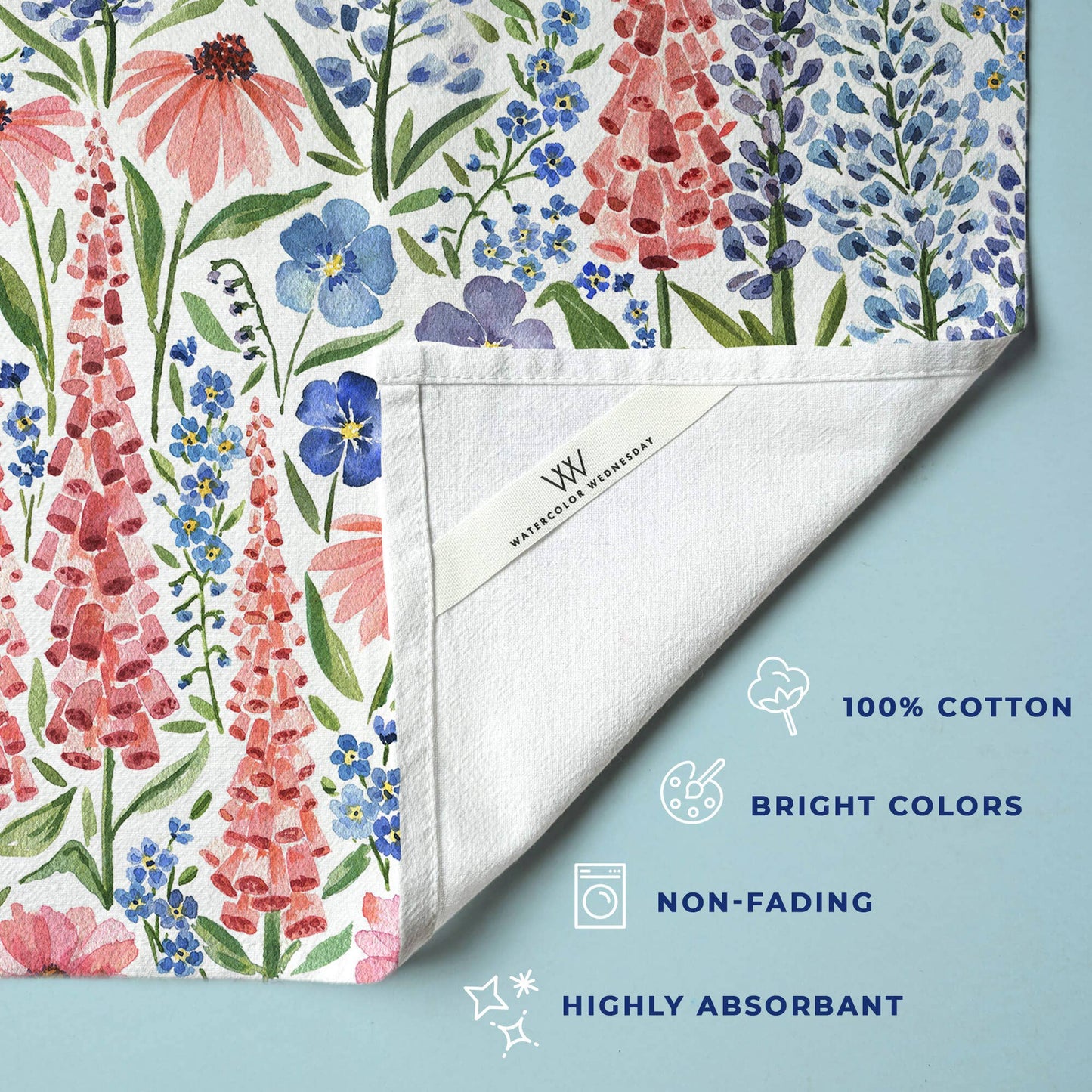 Wildflower Tea Towel | Summer Floral Design