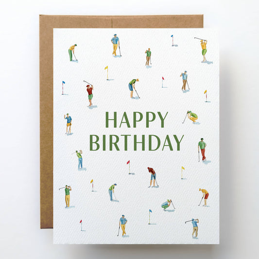 Golfing Birthday Card