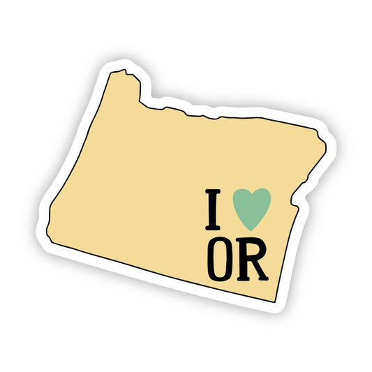 "I Love Oregon" Sticker