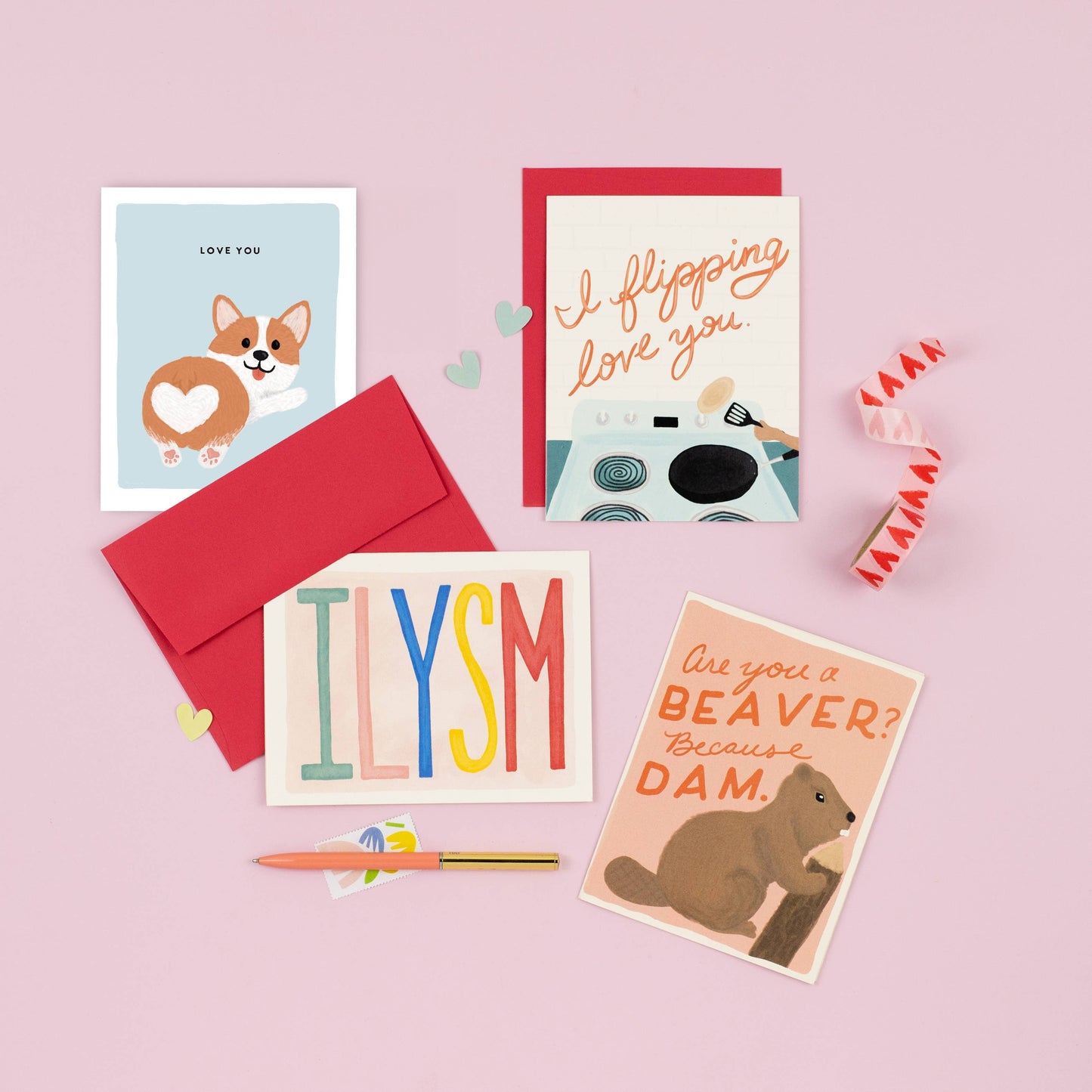 Corgi Love You | Funny Love Friendship Corgi Butt Card