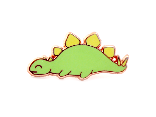 Sleepy Stegosaurus Pin