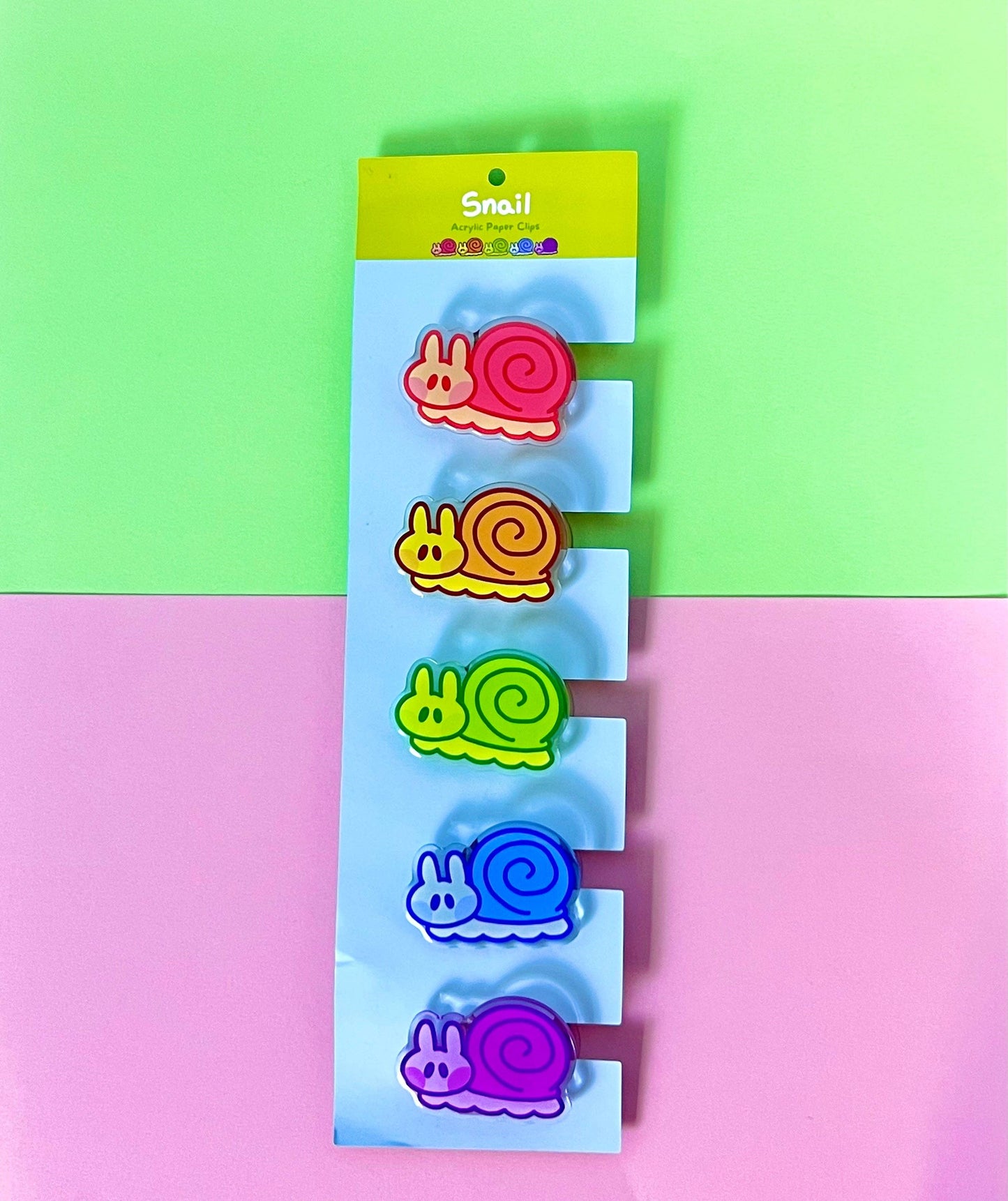 Snail Acrylic Paper Clips