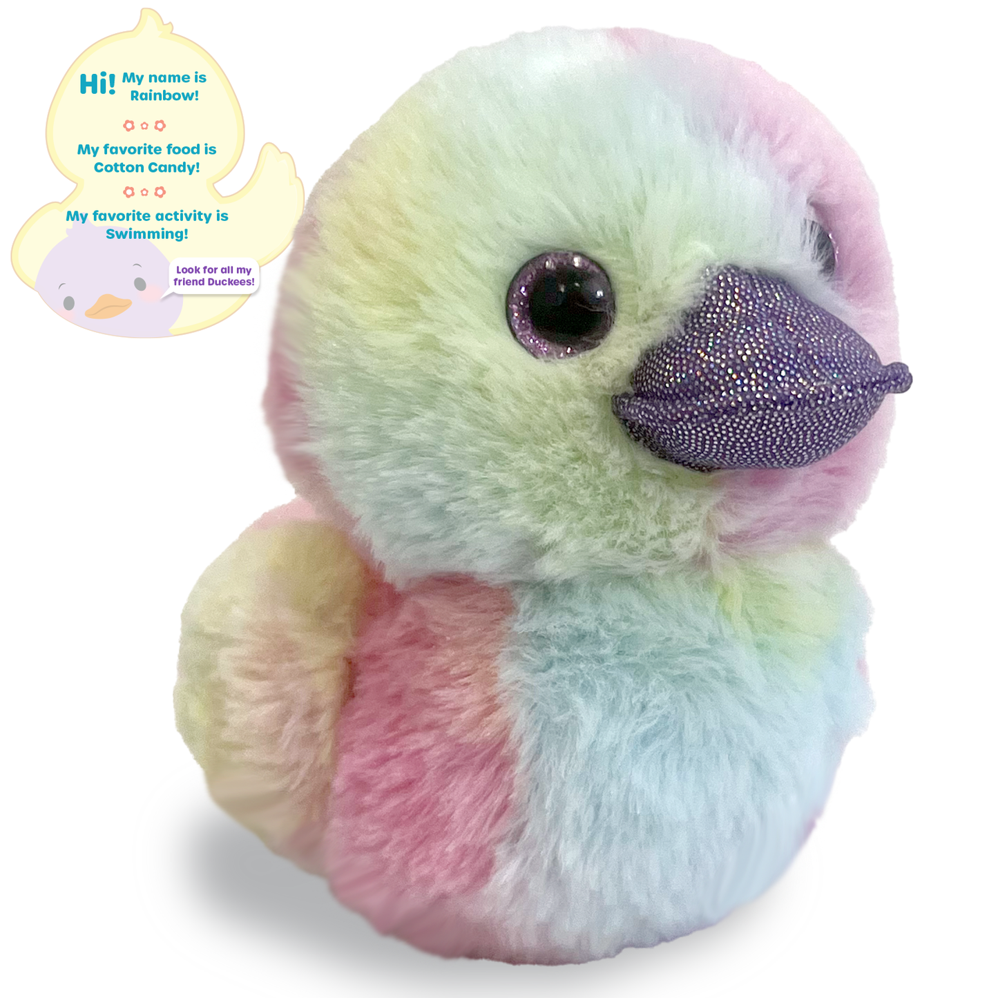 World's Softest Plush - 7" Rainbow Plush Duckee Duck