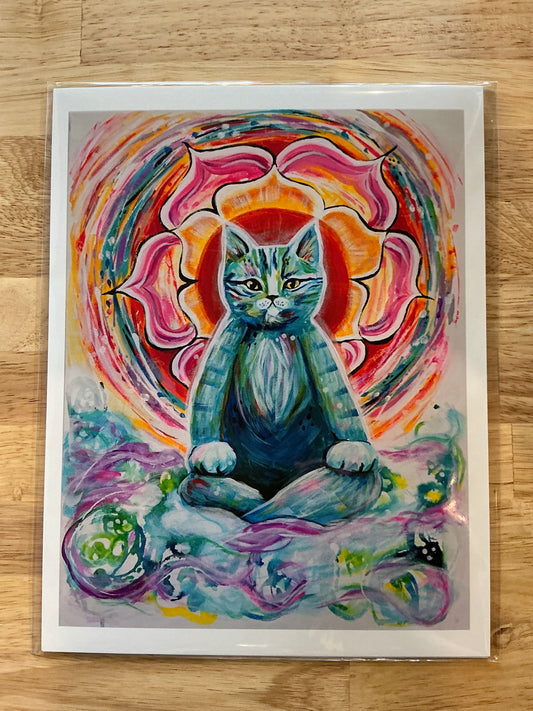 Buddha Cat - Art Print