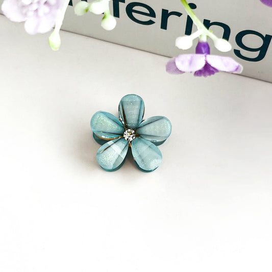 Mini Metal Flower Hair Claw Clip