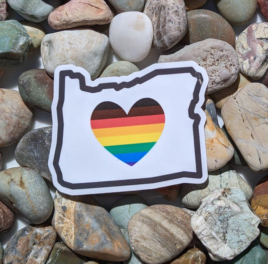 Oregon Pride Heart Sticker