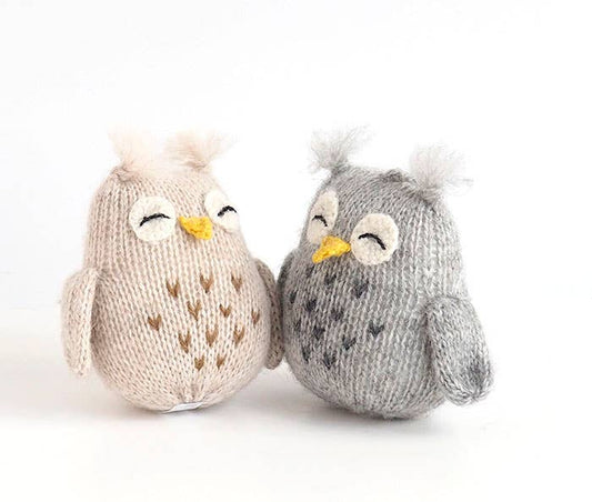 Handmade Knit Owl Holiday Ornament - Fair Trade