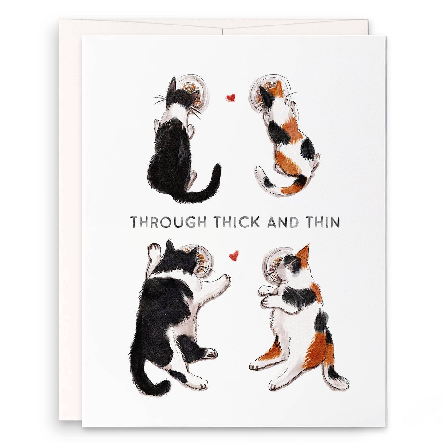 Thick And Thin Greeting Card